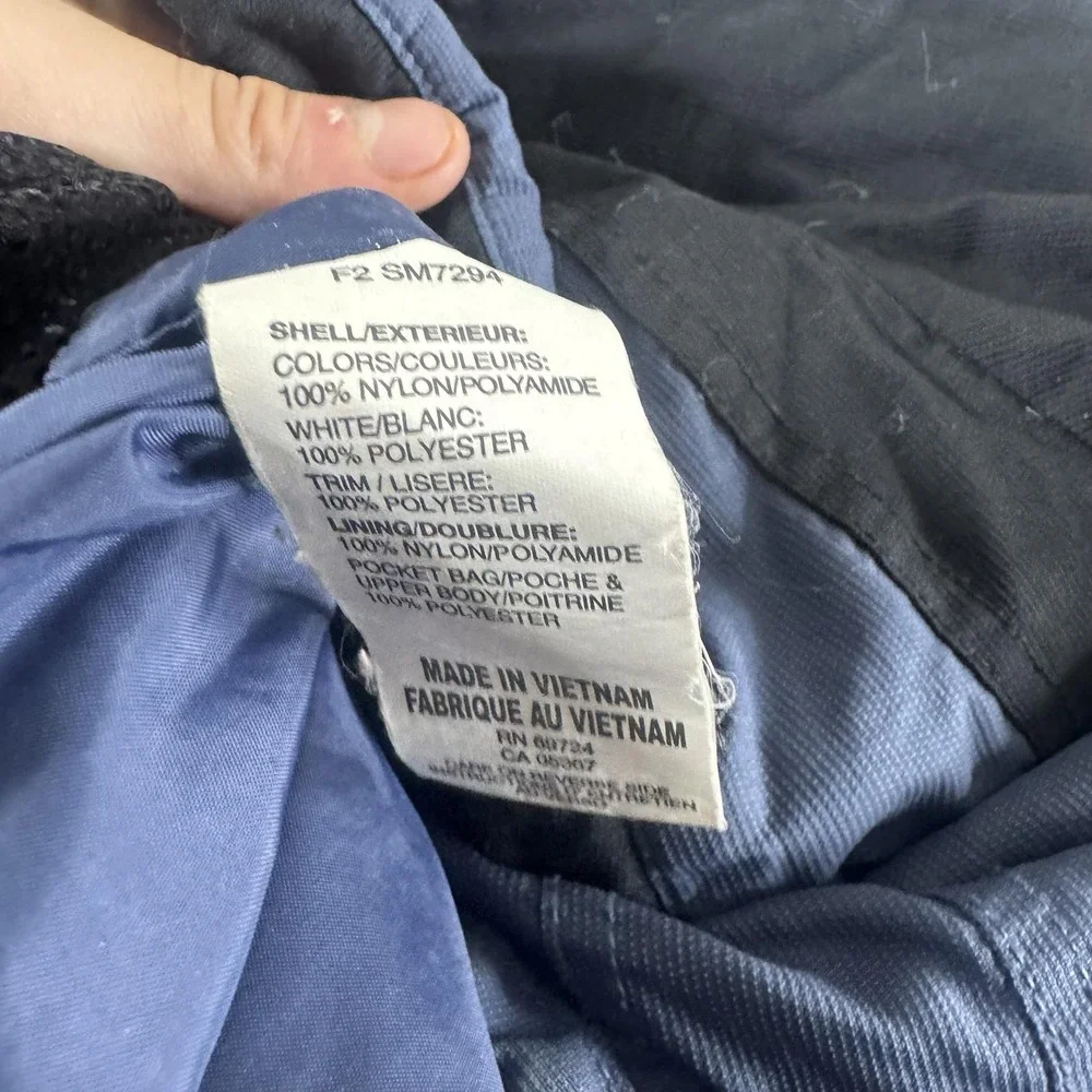 Columbia Jacket Mens L Blue Nylon Double Whammy Parka Lined Full Zip Pockets